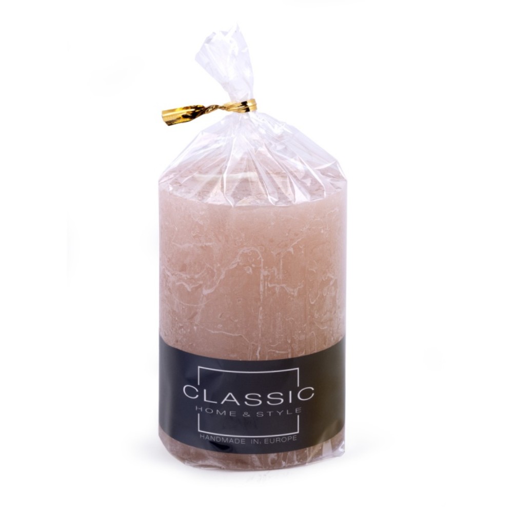 Свеча декоративная "Цилиндр", 70х70х100 мм, пудрово-розовый