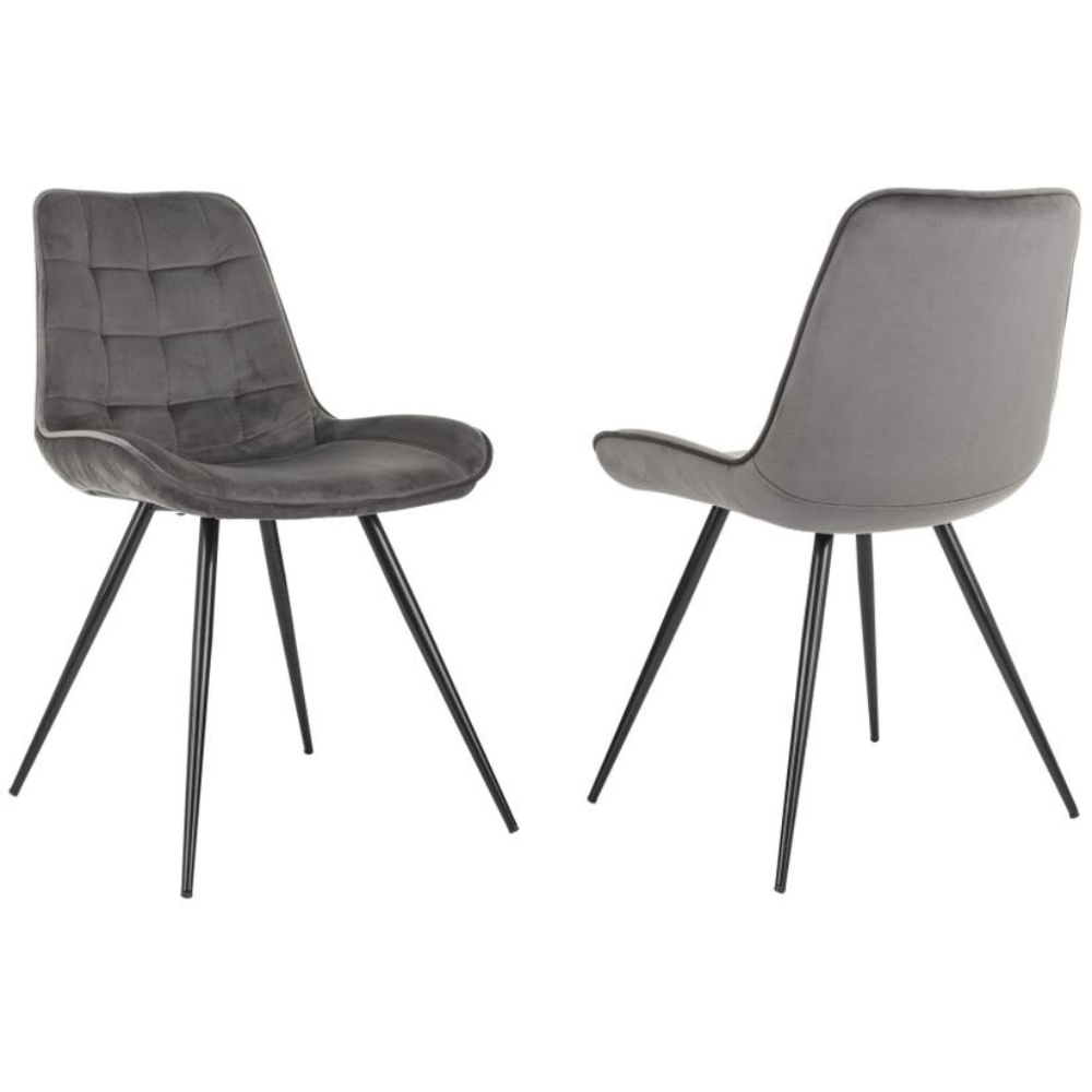 Стул Бюрократ "CH-K2_2", ткань, темно-серый, металл, комплект 2 штуки