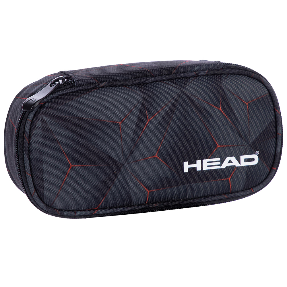 Пенал "Head red lava", 1 отделение, чёрный