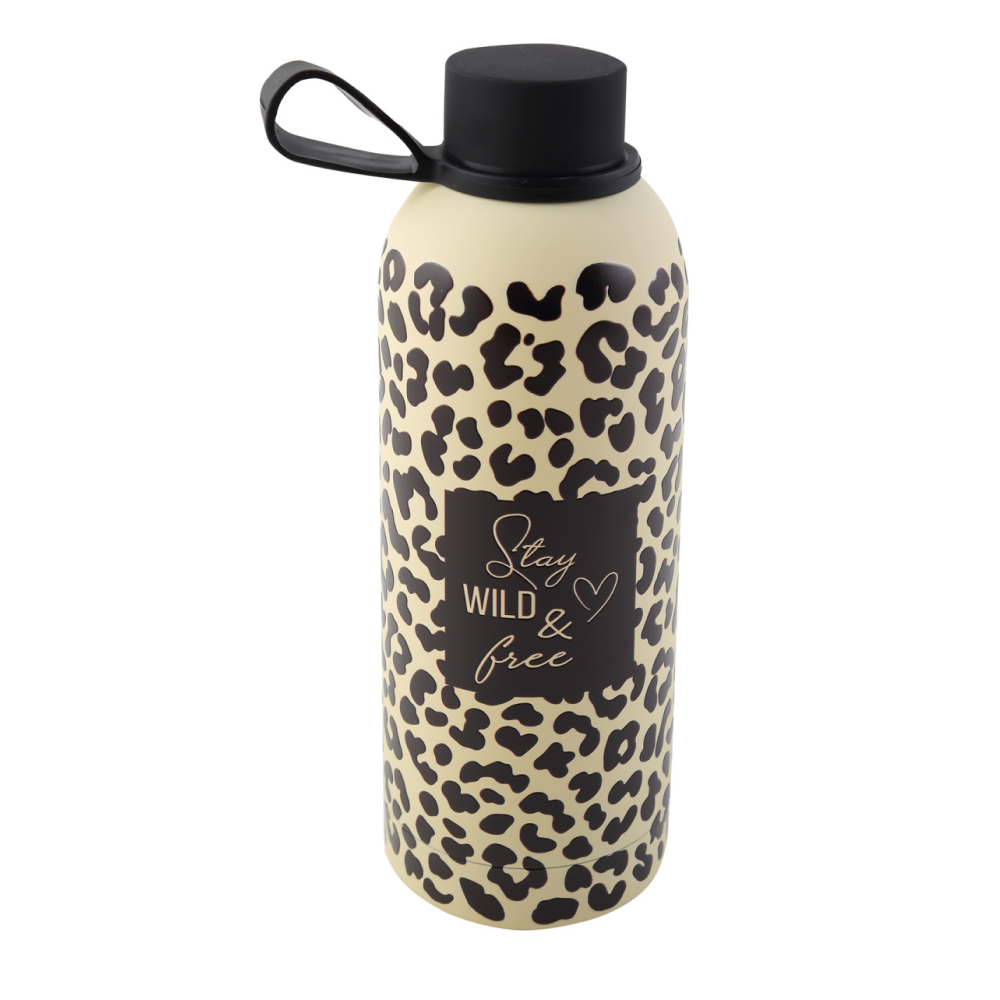 Термос "Леопард", 500 мл, желтый, черный