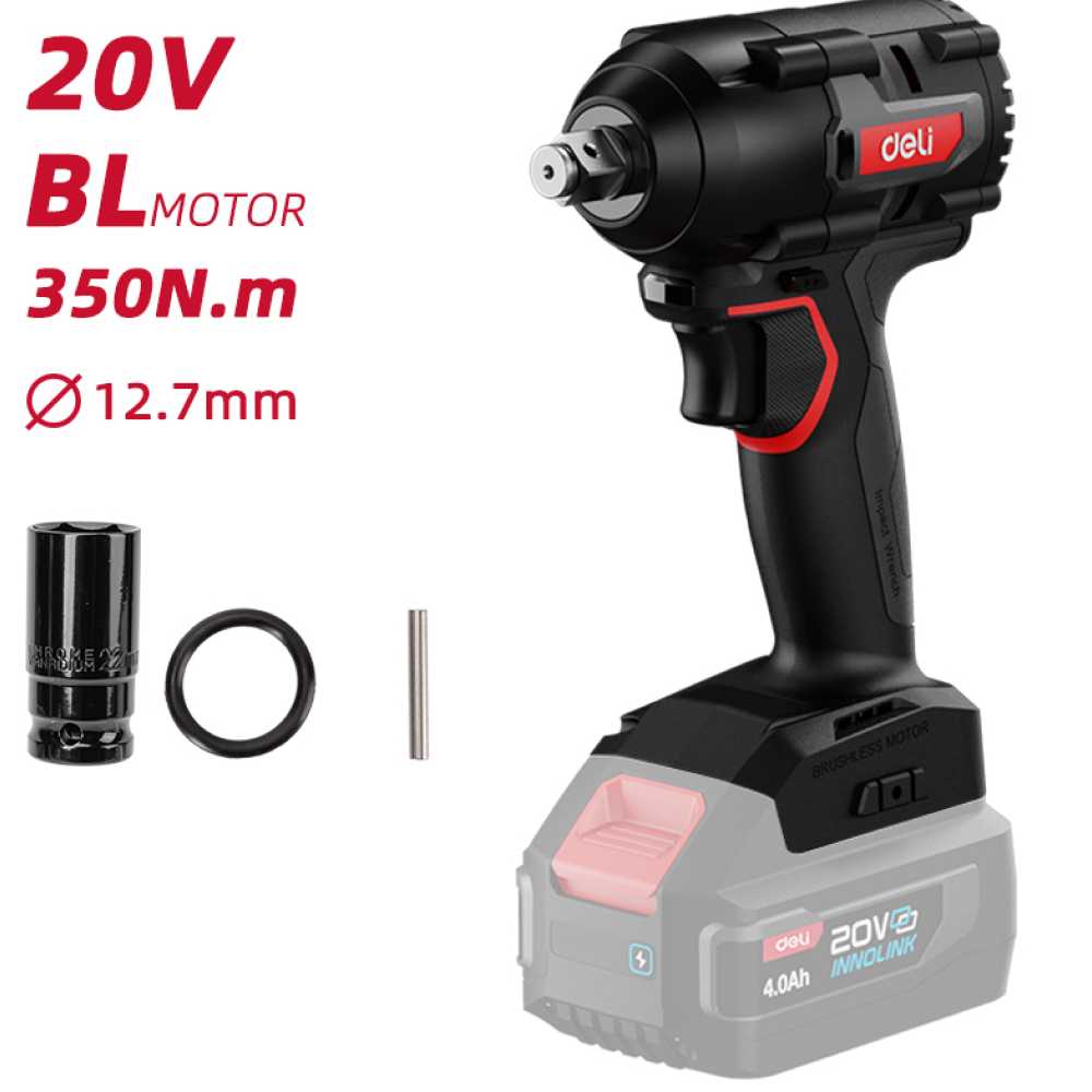 Аккумуляторный винтоверт Deli RS EDE-BS20-1, 20 В, 350 Нм, без АКБ и З/У, коробка - 6
