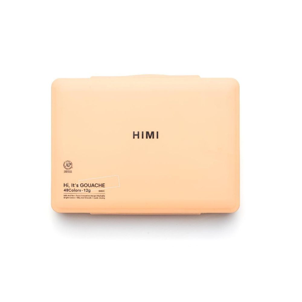 Краски гуашевые "Himi Jelly Cup", 48 цветов, персиковый футляр