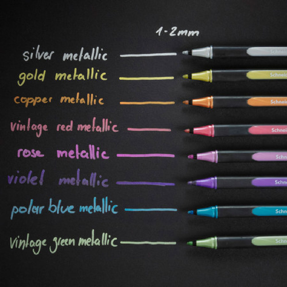 Набор ручек капиллярных Schneider "Paint-It 020", 8 шт, ассорти металлик