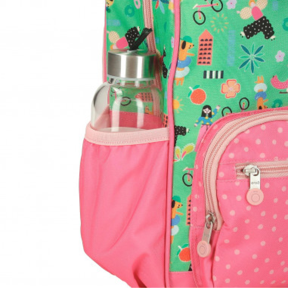 Рюкзак детский "Garden Party", зеленый, розовый - 6