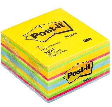 Бумага для заметок на клейкой основе "Post-it Classic Ультра", 76x76 мм, 450 листов, ассорти - 2