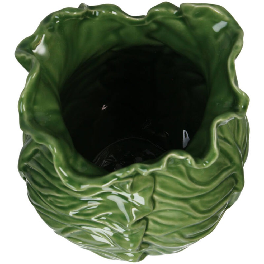 Ваза «Cabbage», фаянс, зеленый