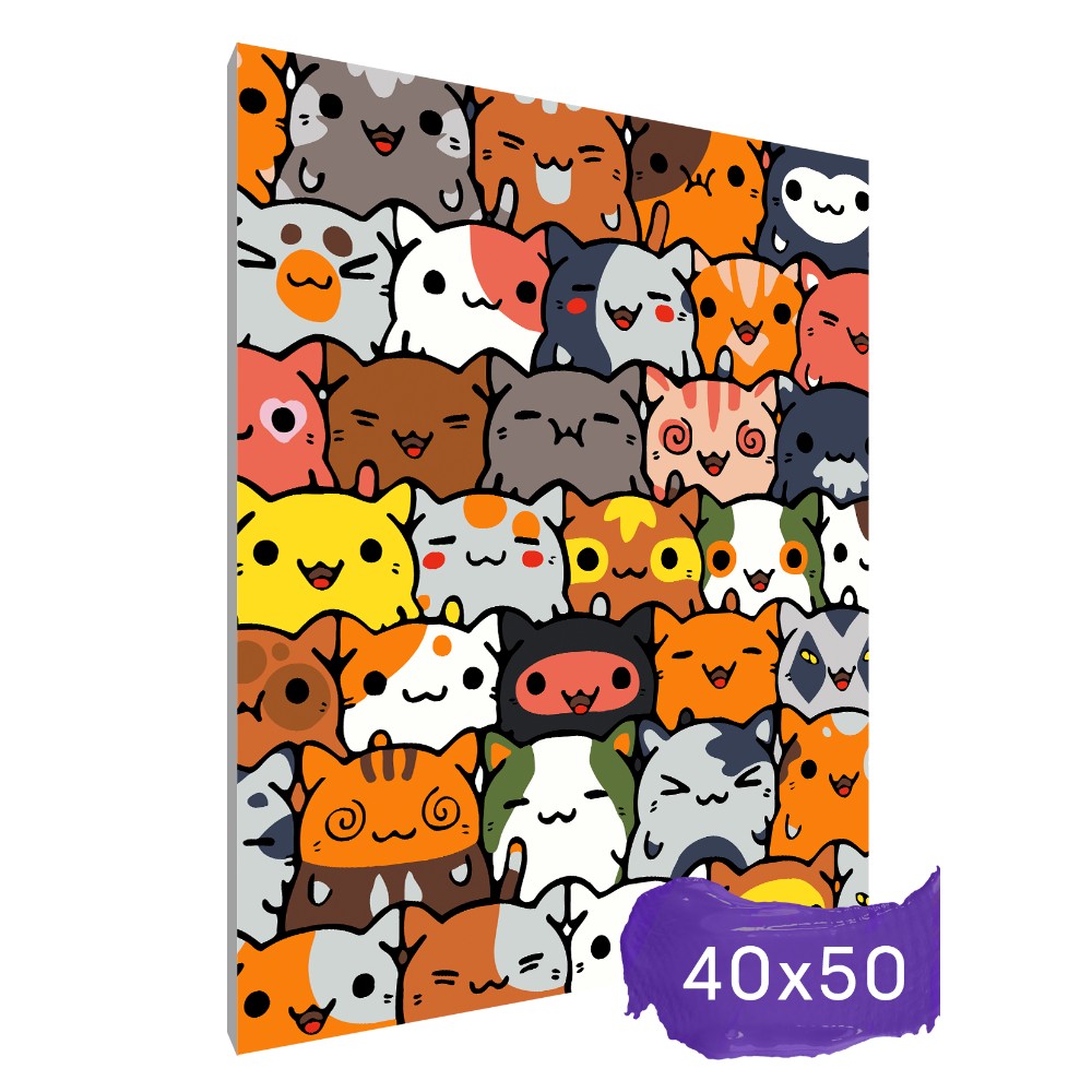 Картина по номерам "Котики" - 2