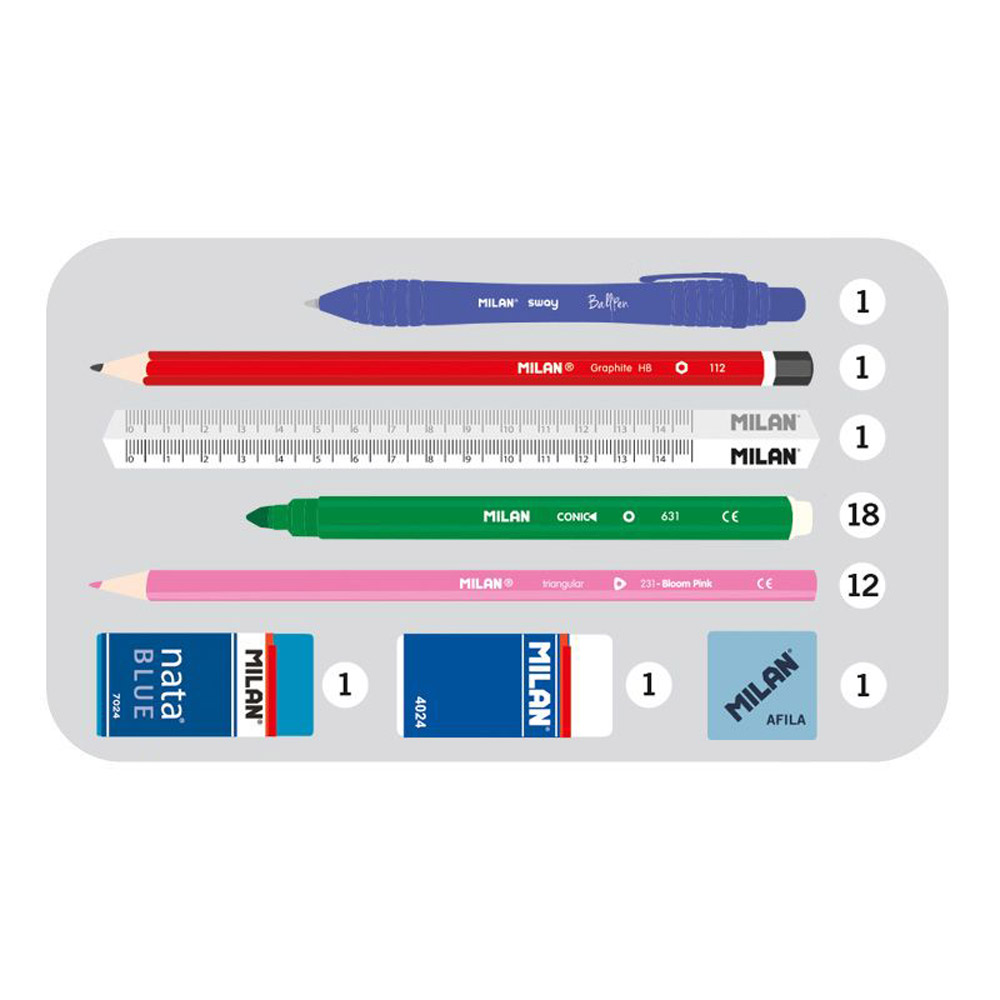 Пенал "Frutikis" с наполнением, 2 отделения, разноцветный - 4