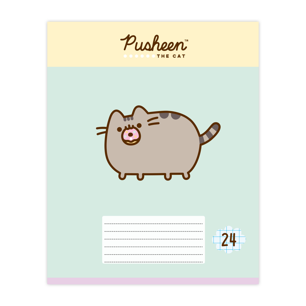 Тетрадь "Pusheen", А5, 24 листов, клетка, ассорти - 4