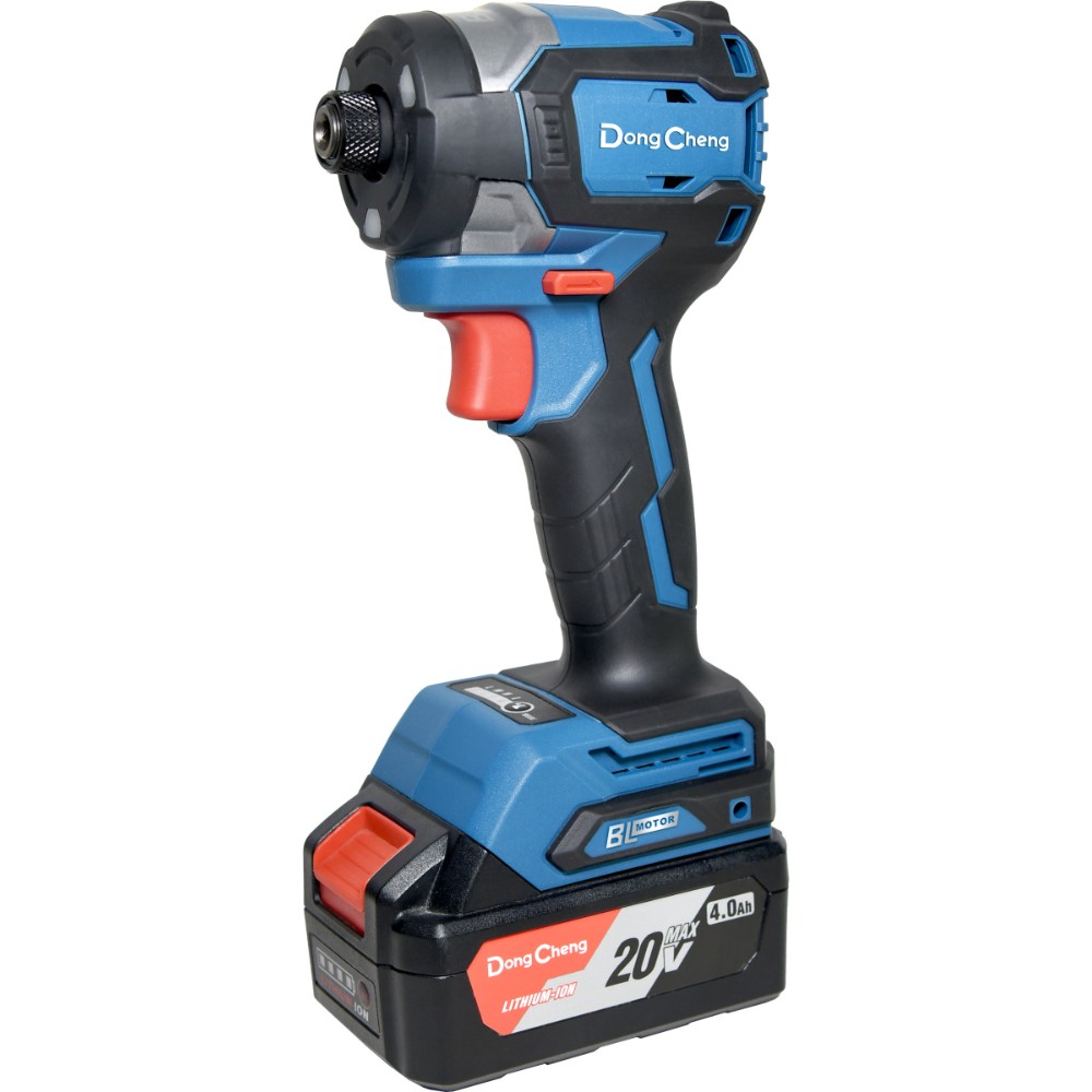 Аккумуляторный шуруповерт DongCheng DCPL208 (TYPE EM), 20 В, 208 Нм, 2 АКБ, 4 Ач, З/У 2 А