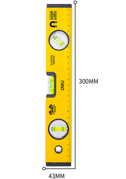 Уровень "Deli" 300 мм, пузырьковый - 5