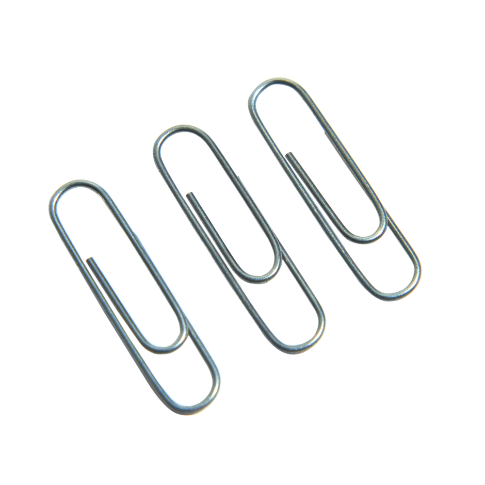 Скрепки овальные "Бугинком 2Fix", 28 мм, 100 шт, серебристый