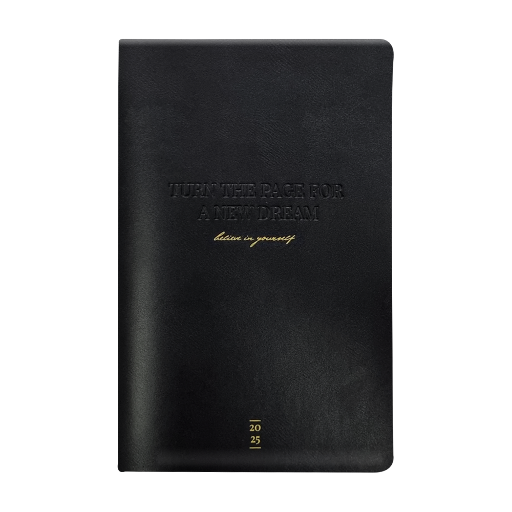 Еженедельник датированный "Cozy" 2026, А5, 128 страниц, черный