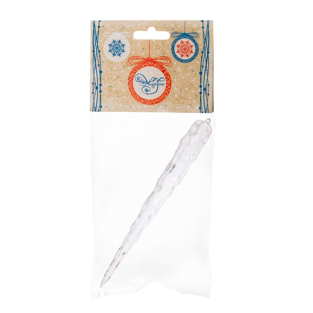 Украшение новогоднее "Сосулька", прозрачный - 2