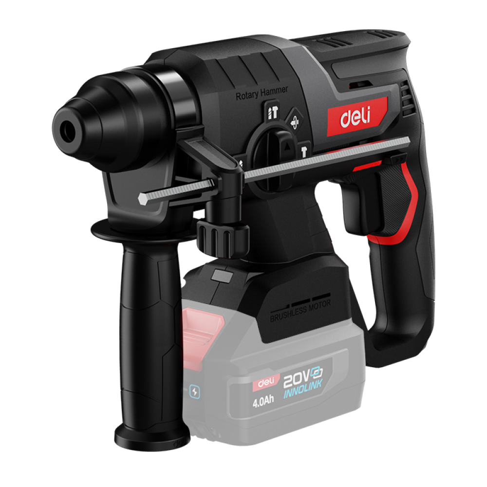 Аккумуляторный перфоратор Deli RS EDE-DC20-2, 20 В, 2 Дж, без АКБ и ЗУ