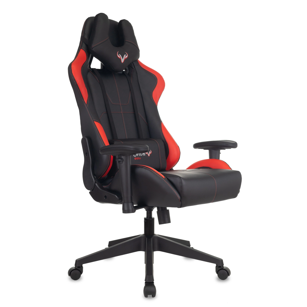 Кресло игровое Бюрократ Zombie VIKING 5 AERO Red Edition экокожа, черный, красный