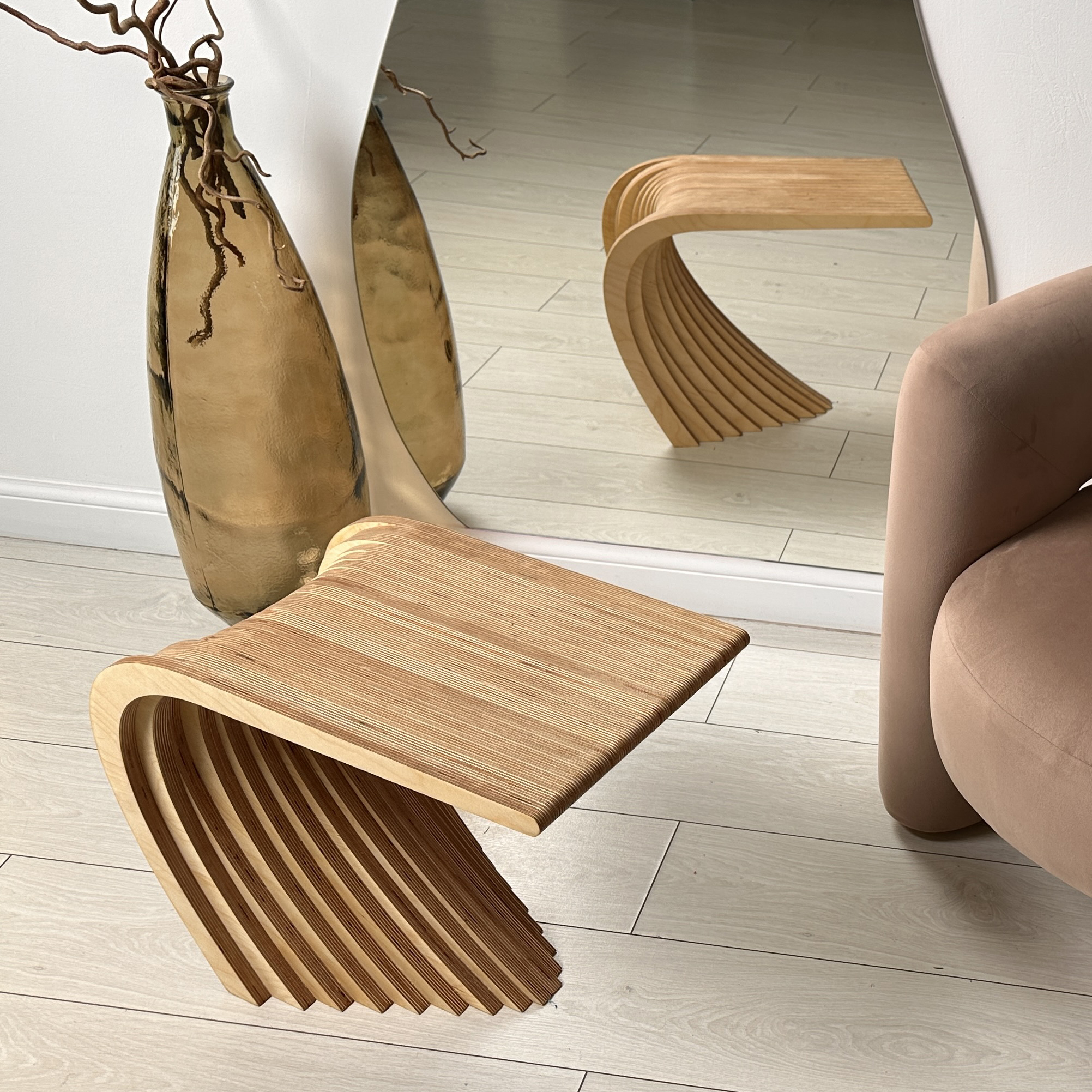 Журнальный столик Karlinwood GAP S 570х324x450 мм, фанера натуральная - 6