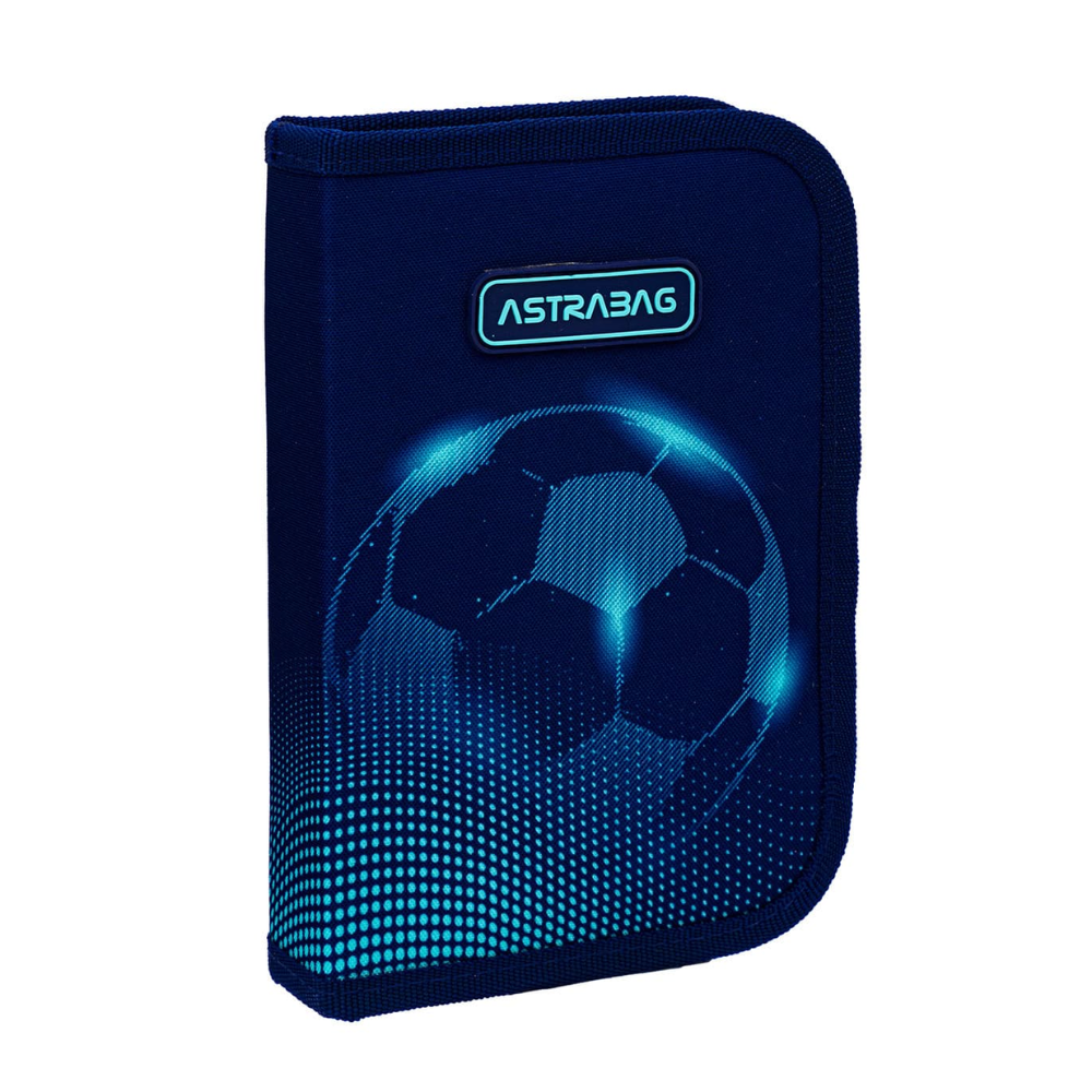 Пенал-книжка "Football Lightl", 1 отделение, синий