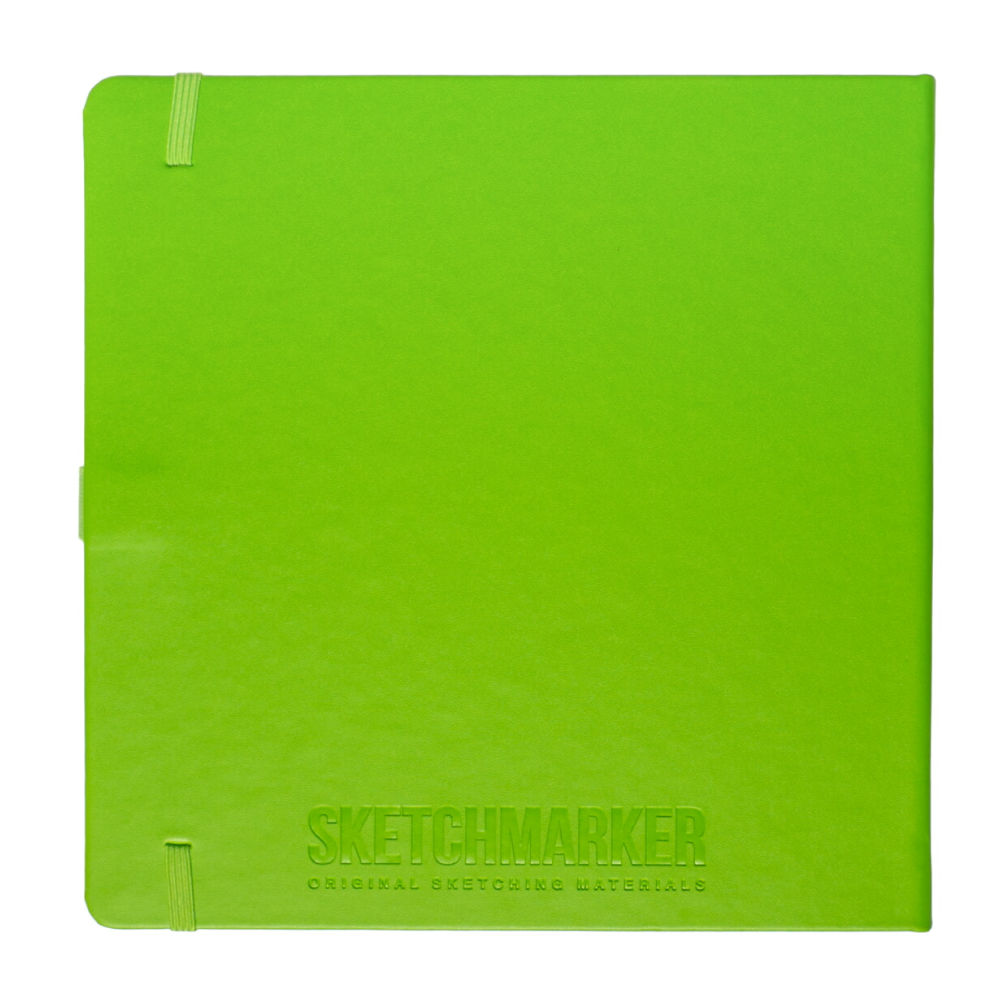 Скетчбук "Sketchmarker", 80 листов, 20x20 см, 140 г/м2, зеленый луг 