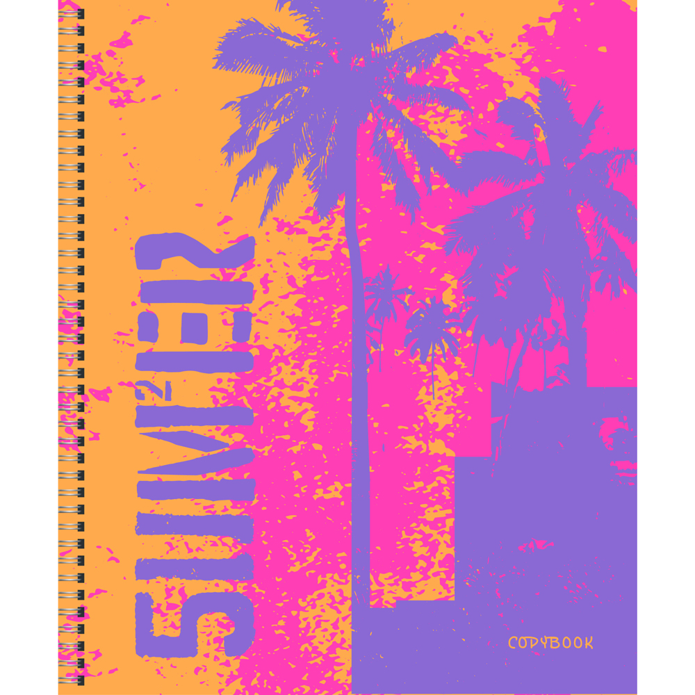 Тетрадь "Sunny beach", А5, 96 листов, клетка, ассорти - 5