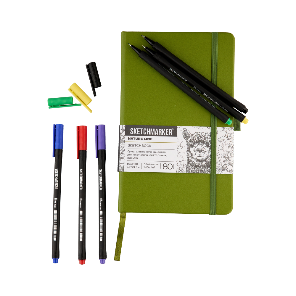 Ручка капиллярная "Sketchmarker Artist fine pen Main", 6 шт - 5