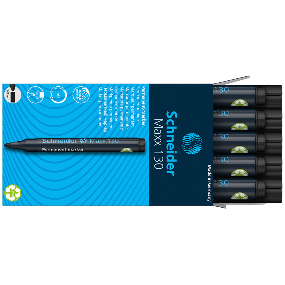 Маркер перманентный "Schneider Maxx 130", черный - 6