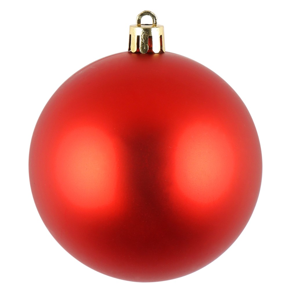 Шар елочный "183256" 8 см, уп./6шт, красный - 3