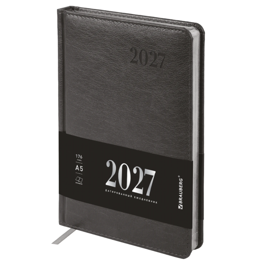 Ежедневник датированный "Impression" на 2027 год, А5, 352 страницы, черный 
