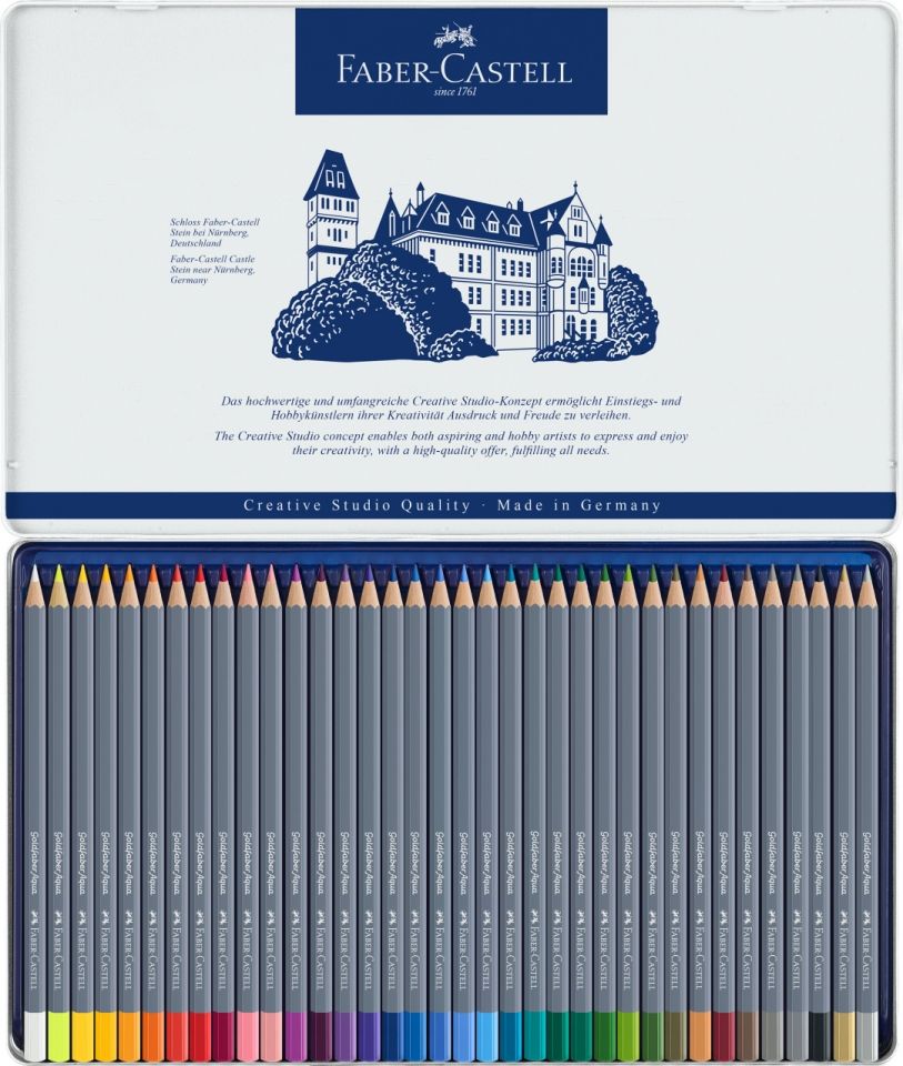 Карандаши цветные акварельные "Goldfaber Aqua", 24 цвета, металлическая упаковка - 4