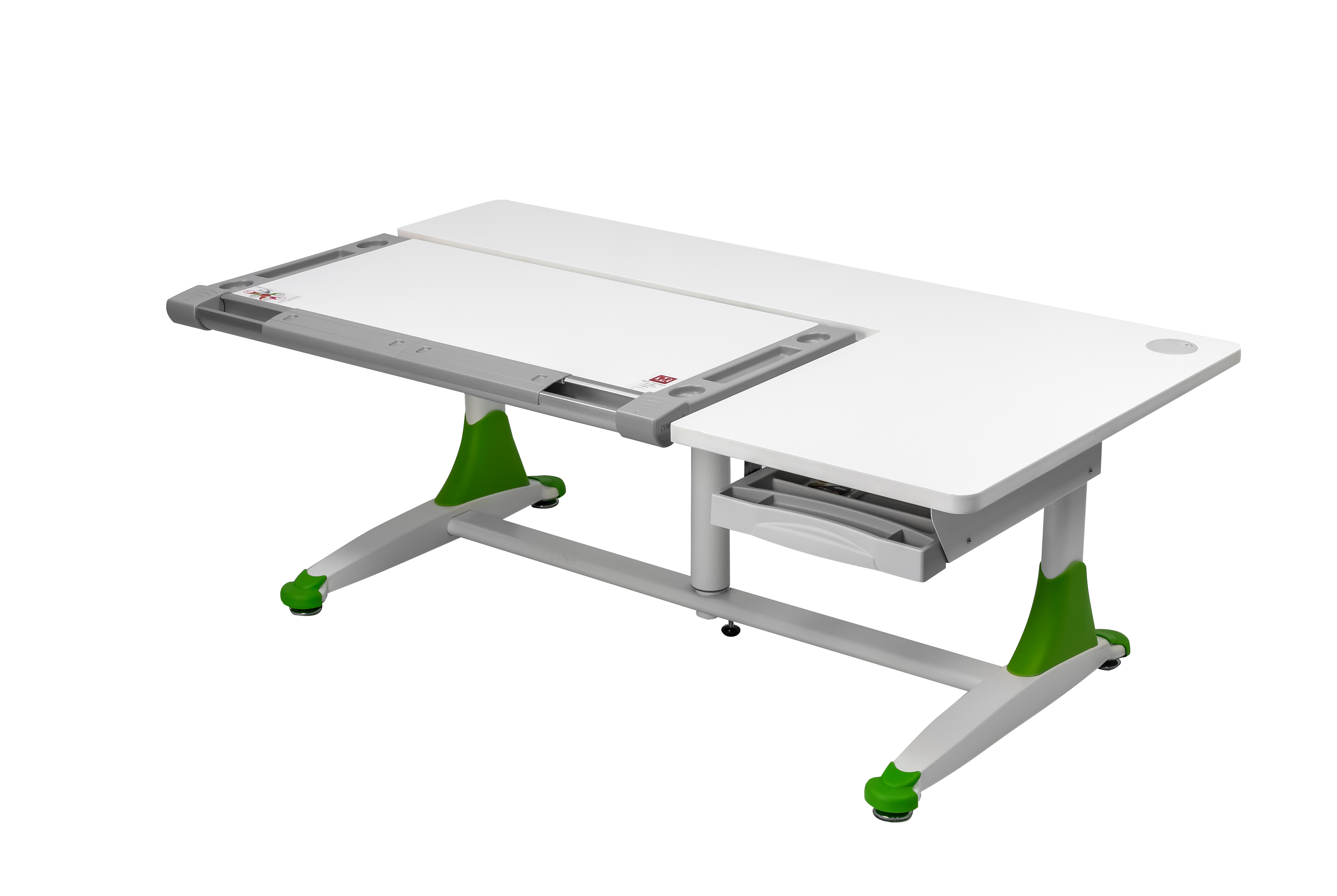 Стол Comf-Pro King Desk, 1400х765х(530-770) мм, белый, зеленый - 3