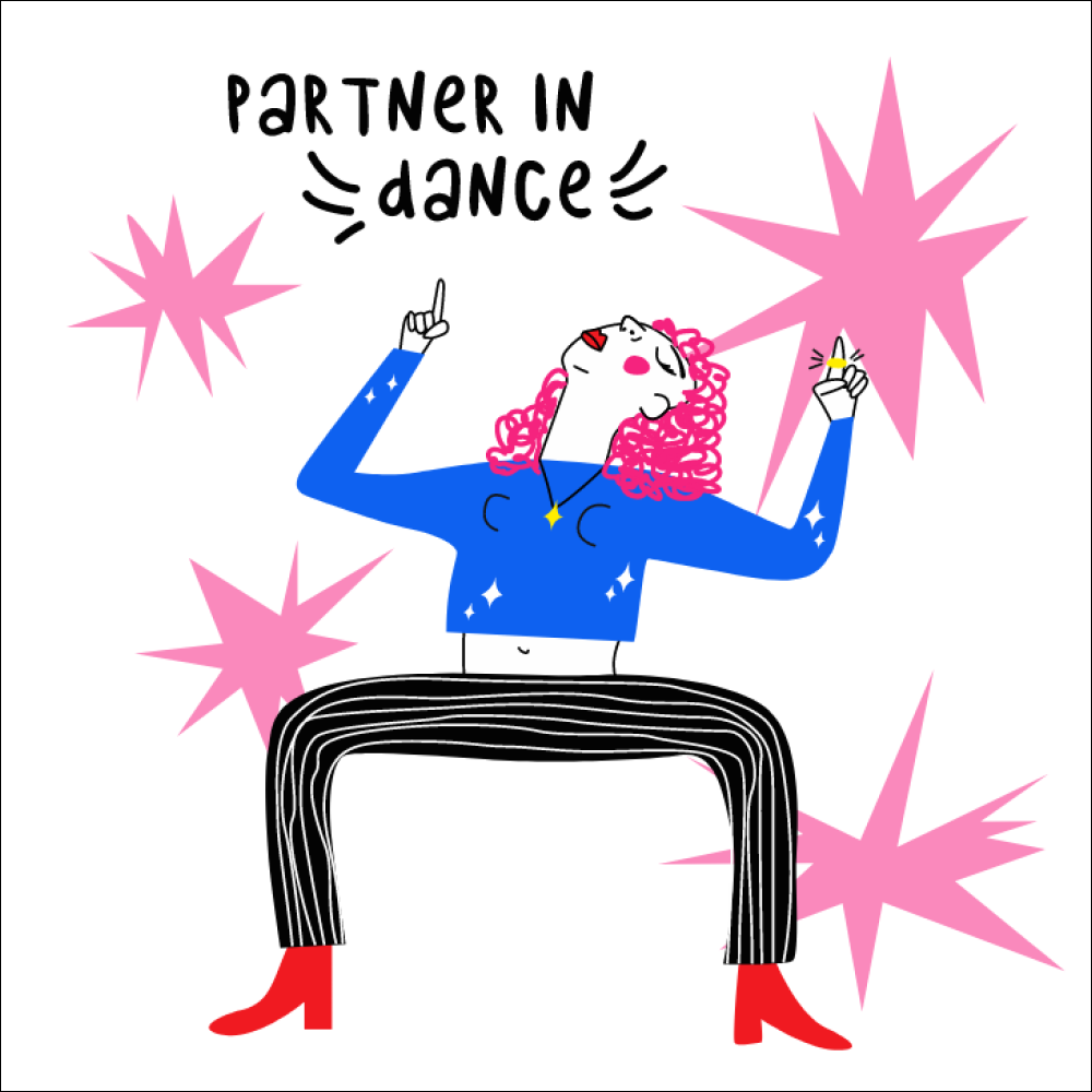 Кружка "Partner in dance", керамика, 320 мл, белый, матовый