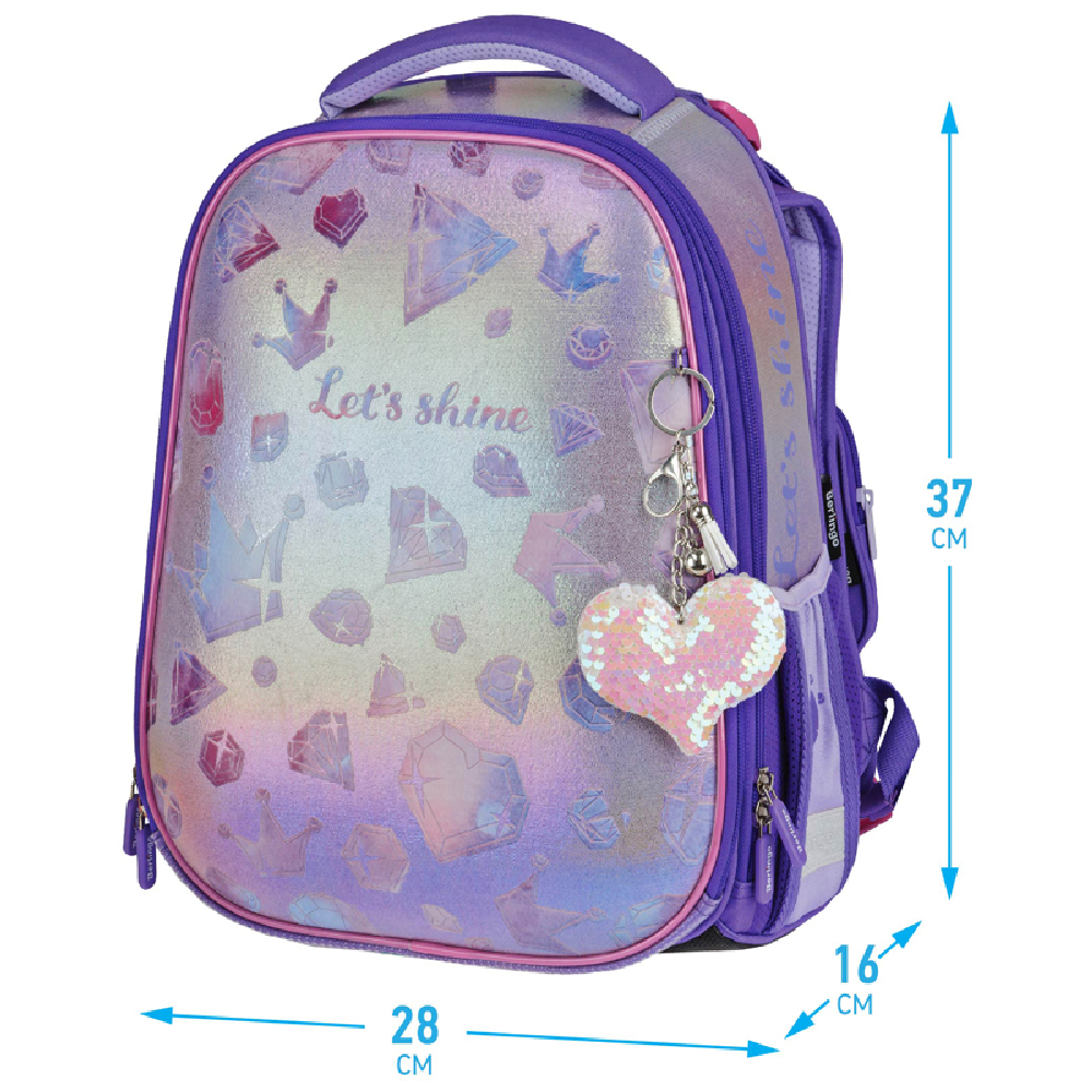 Рюкзак школьный "Diamonds", сиреневый