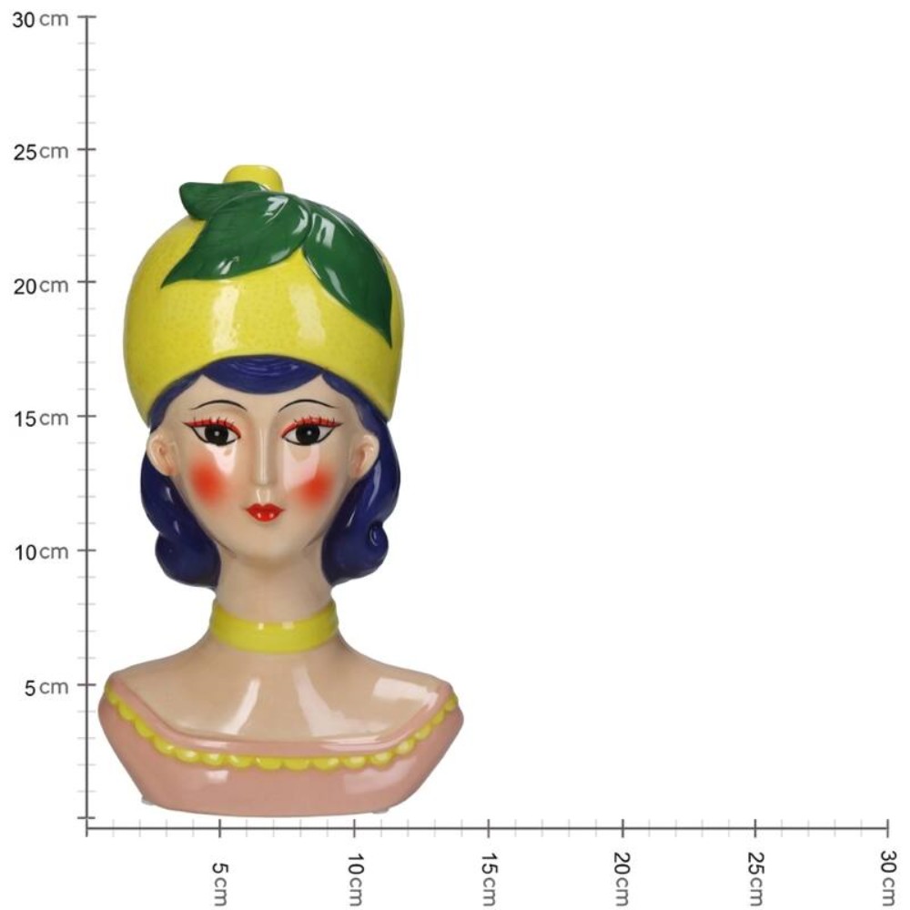 Ваза «Lady Lemon», доломит, разноцветный - 5