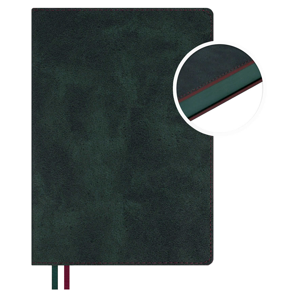 Ежедневник полудатированный "Тиволи Делавэ", А5, 384 страницы, зелёный