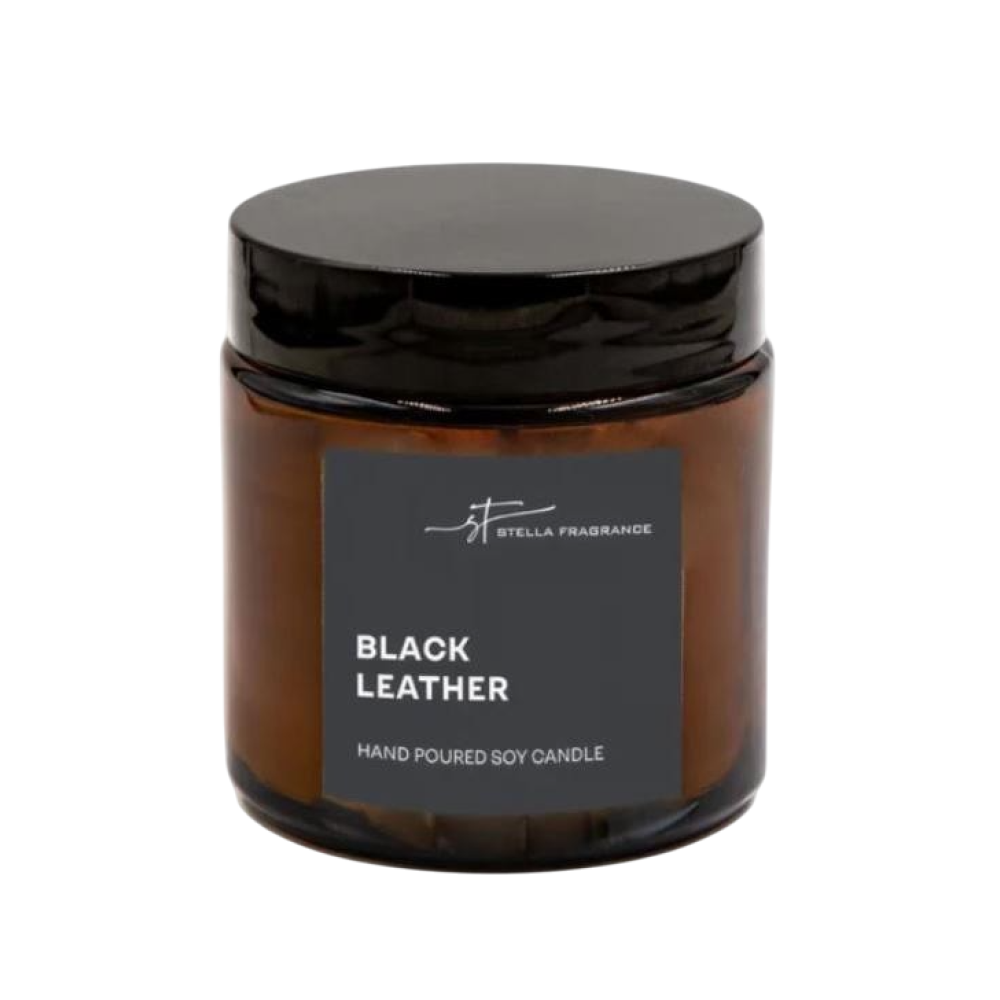 Свеча декоративная Stella Fragrance "Black Leather", 90 гр.