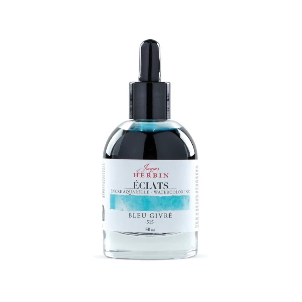 Чернила акварельные "Herbin. Eclats", ледяной голубой, 50 мл.