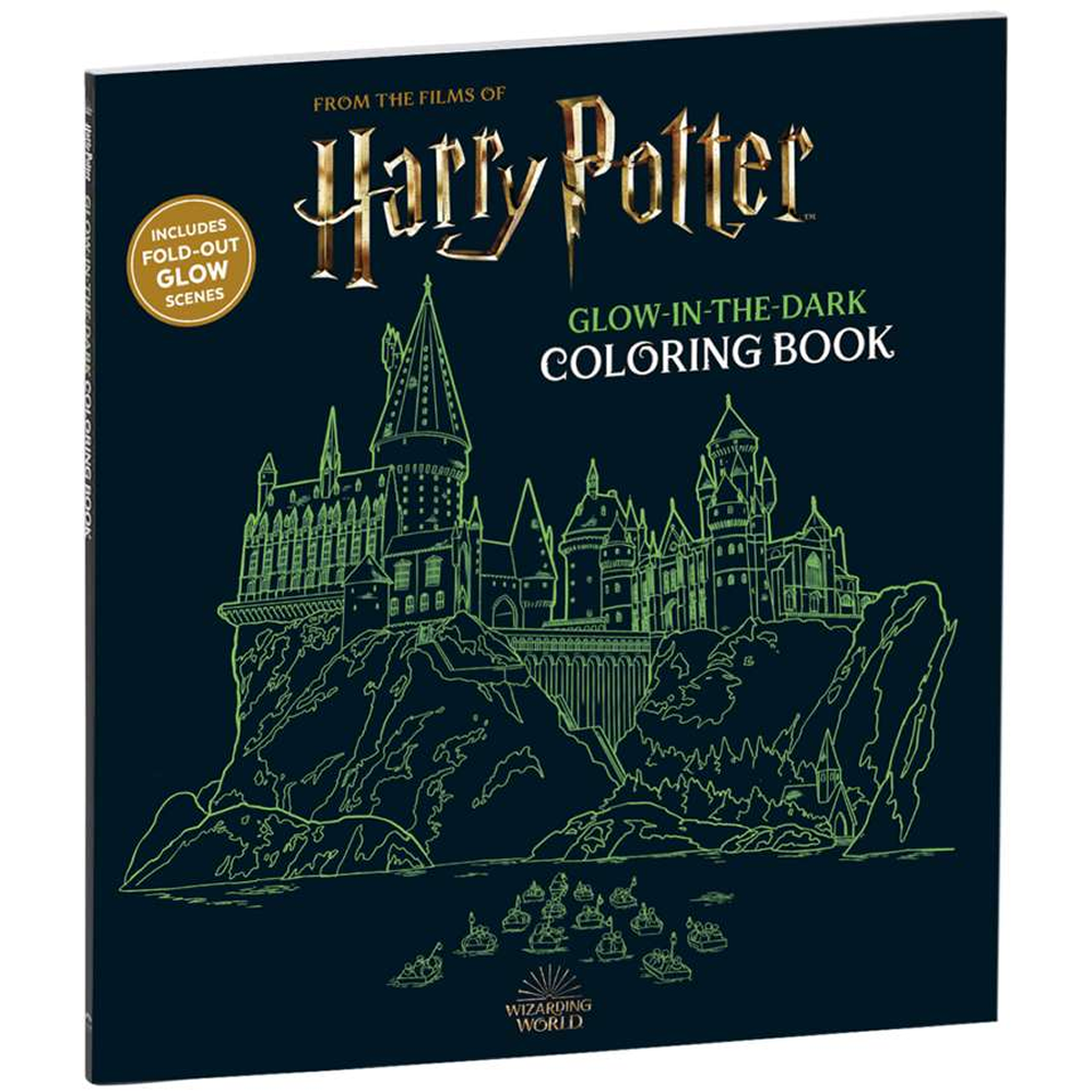 Раскраска на английском языке "Harry Potter. Glow in the Dark Coloring Book" 