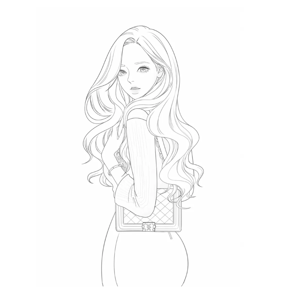 Раскраска "Истинная красота. Раскраска по вебтуну" - 5