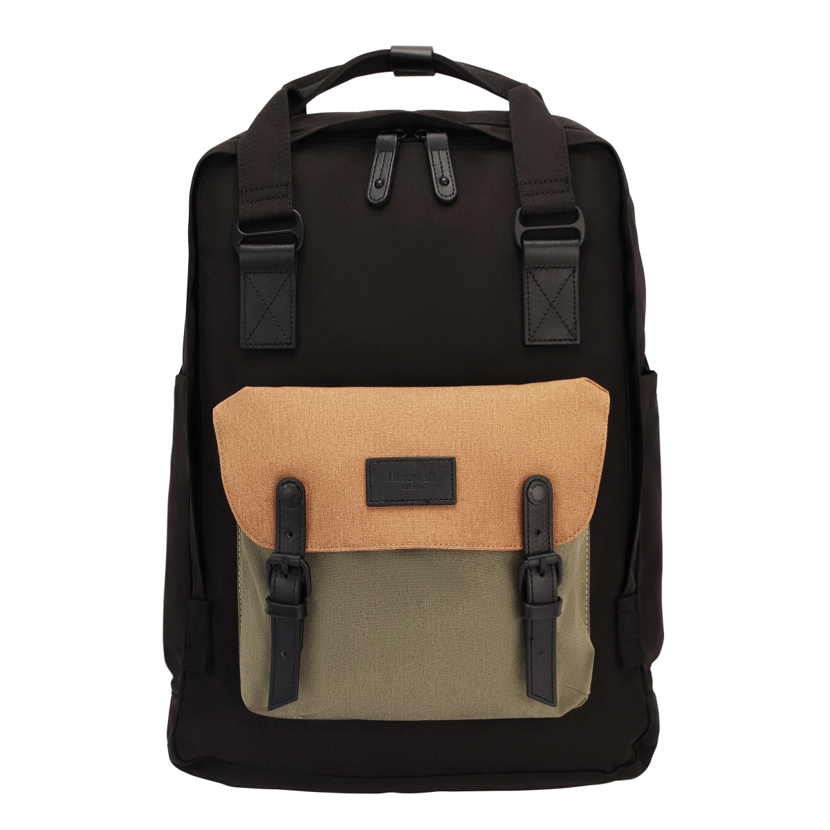 Рюкзак молодежный HIMAWARI, черный, коричневый