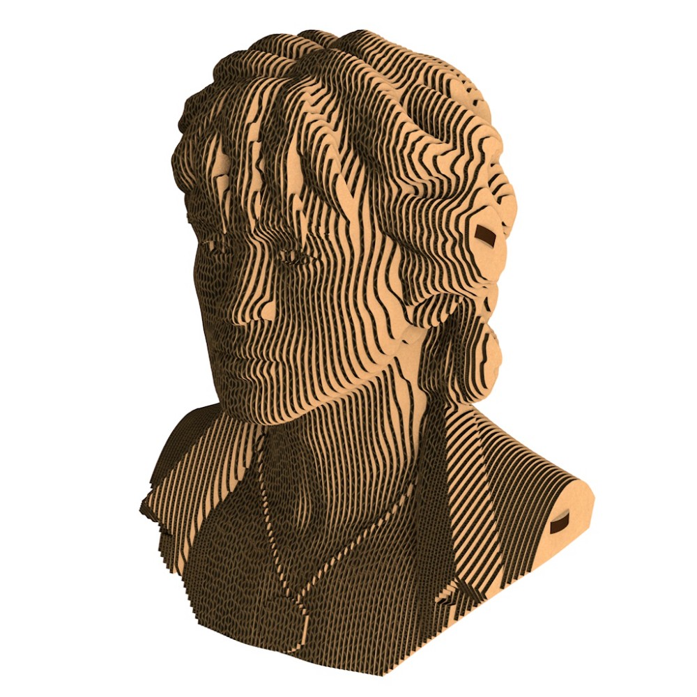 Пазл картонный 3D  "Бюст Цой"