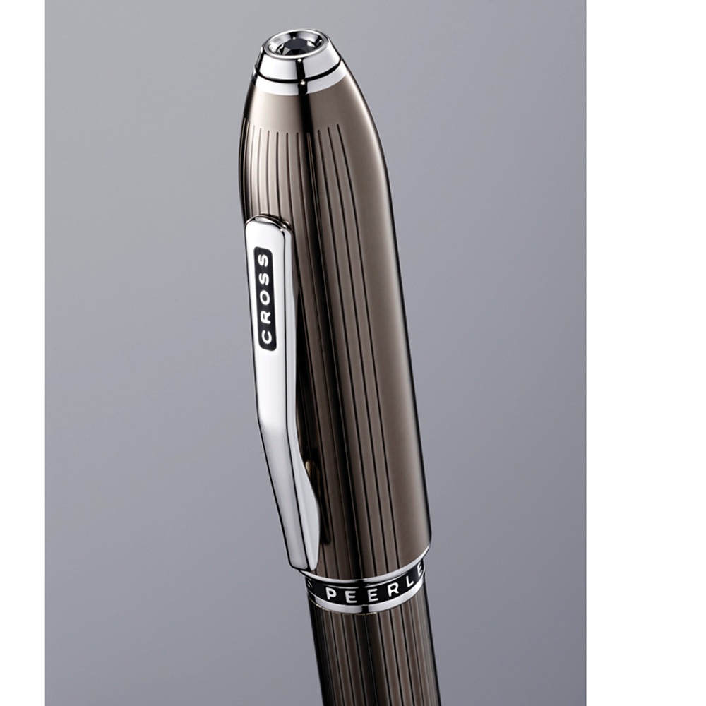 Ручка шариковая автоматическая Cross "Peerless Special-Edition London", 0.7 мм, серебристый, стерж. черный - 3
