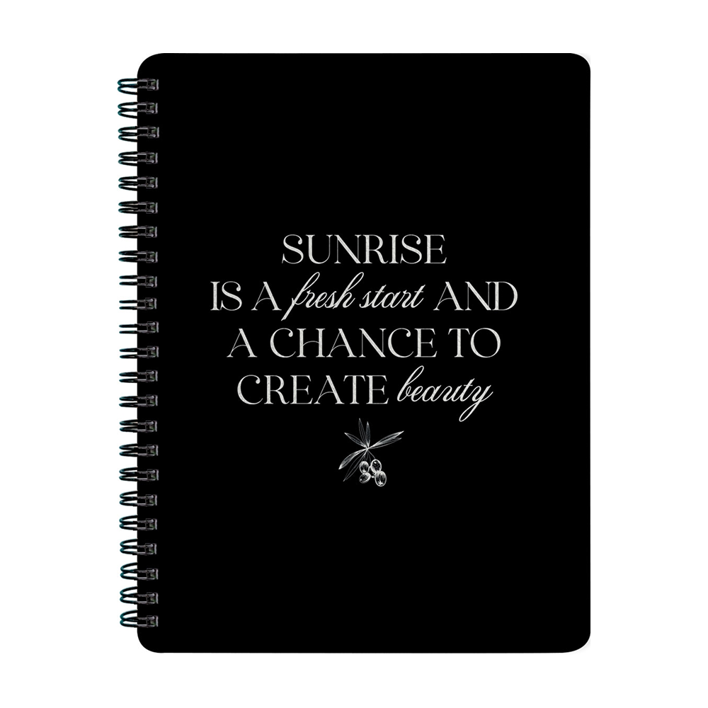 Тетрадь "Harmony", A5, 96 листов, клетка, спираль сбоку, черный