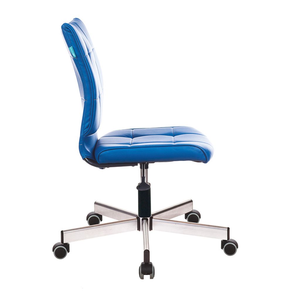 Кресло для персонала "Бюрократ CH-330M", кожзам, металл, синий - 3