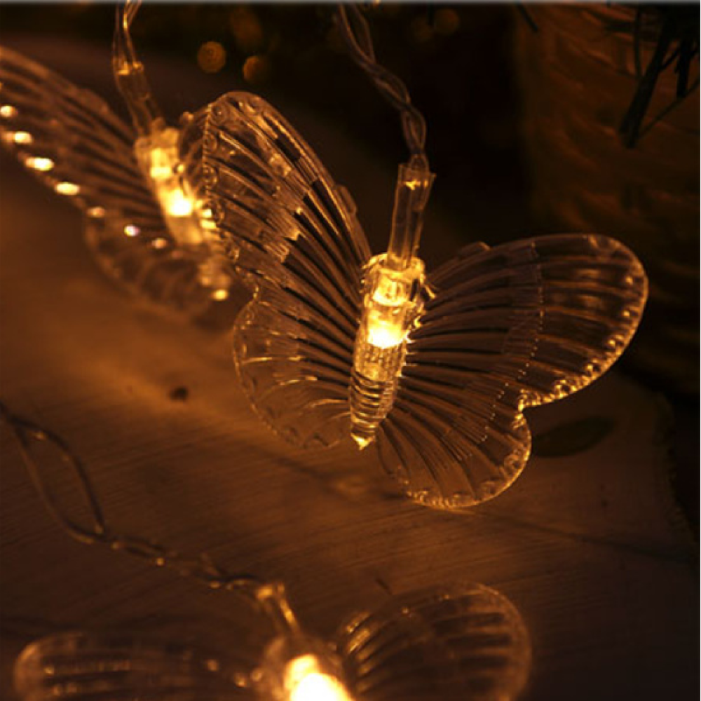 Гирлянда электрическая LED "Бахрома. Бабочка", тепло-белый - 5