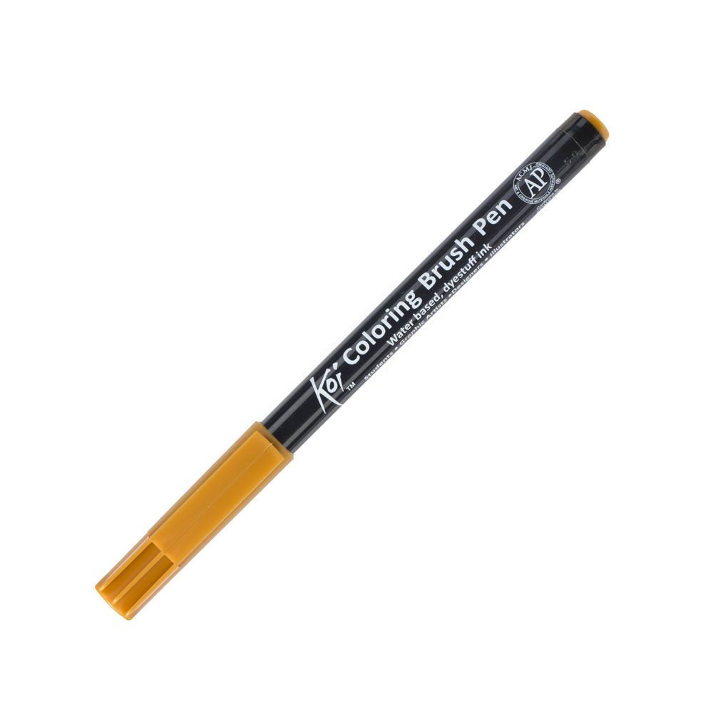 Маркер акварельный "Koi Color Brush", темно-коричневый