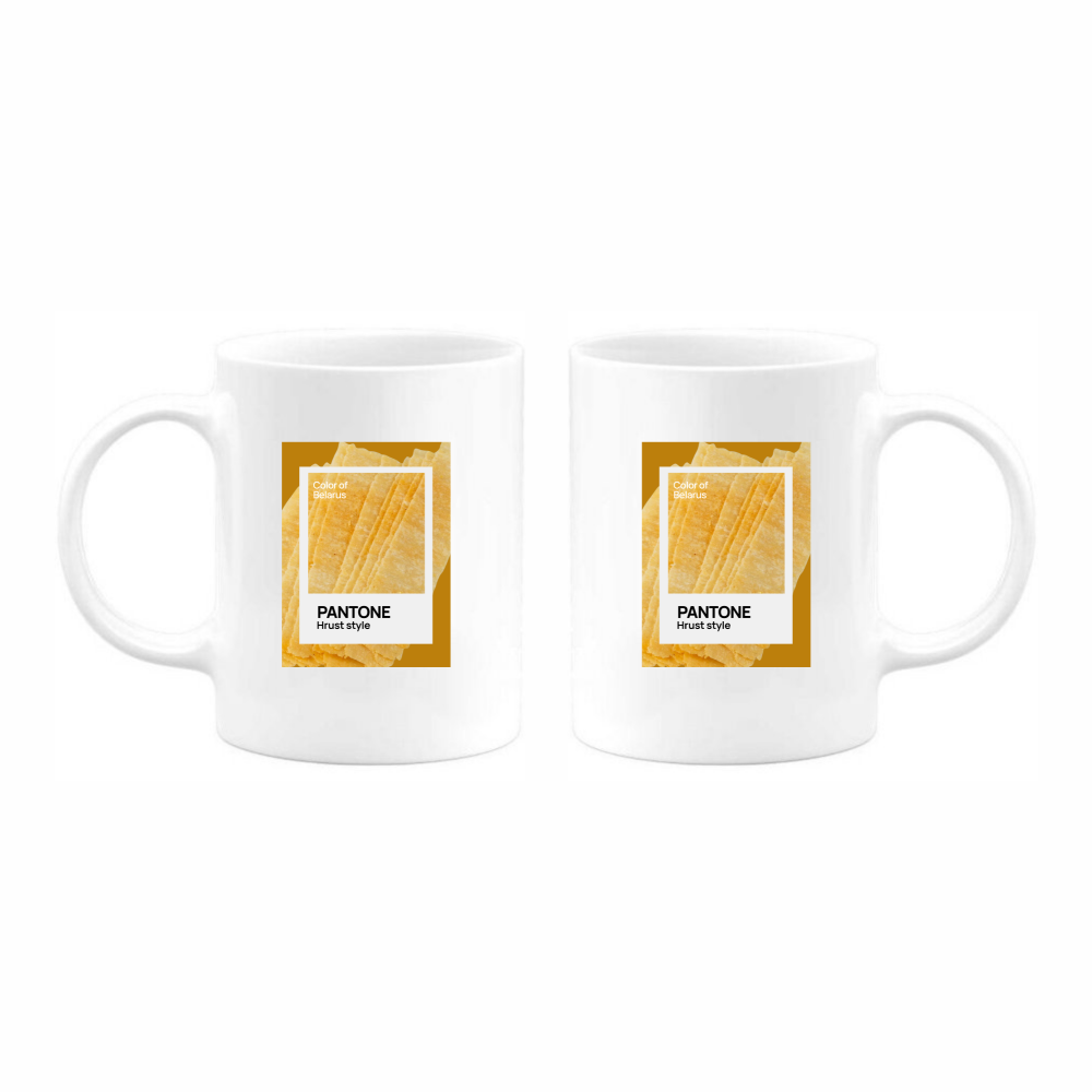 Кружка керамическая "Color of Belarus. Pantone Hrust style", 330 мл, белый
