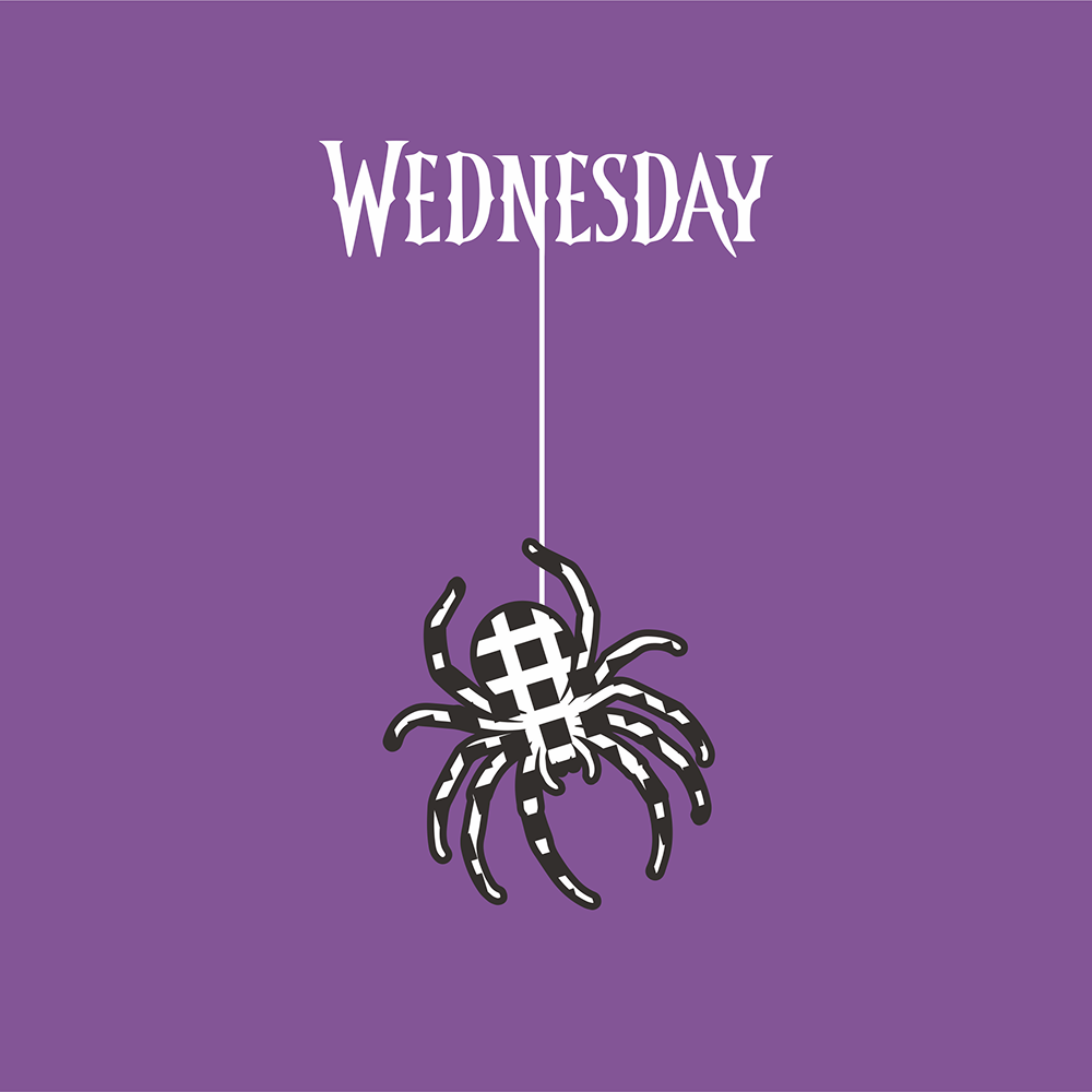 Блокнот в гибкой обложке «Wednesday», А5, фиолетовый