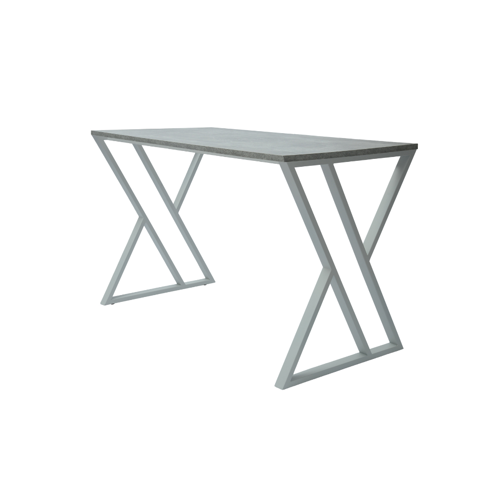 Стол письменный ALLERD GEON, белый муар, Бетон