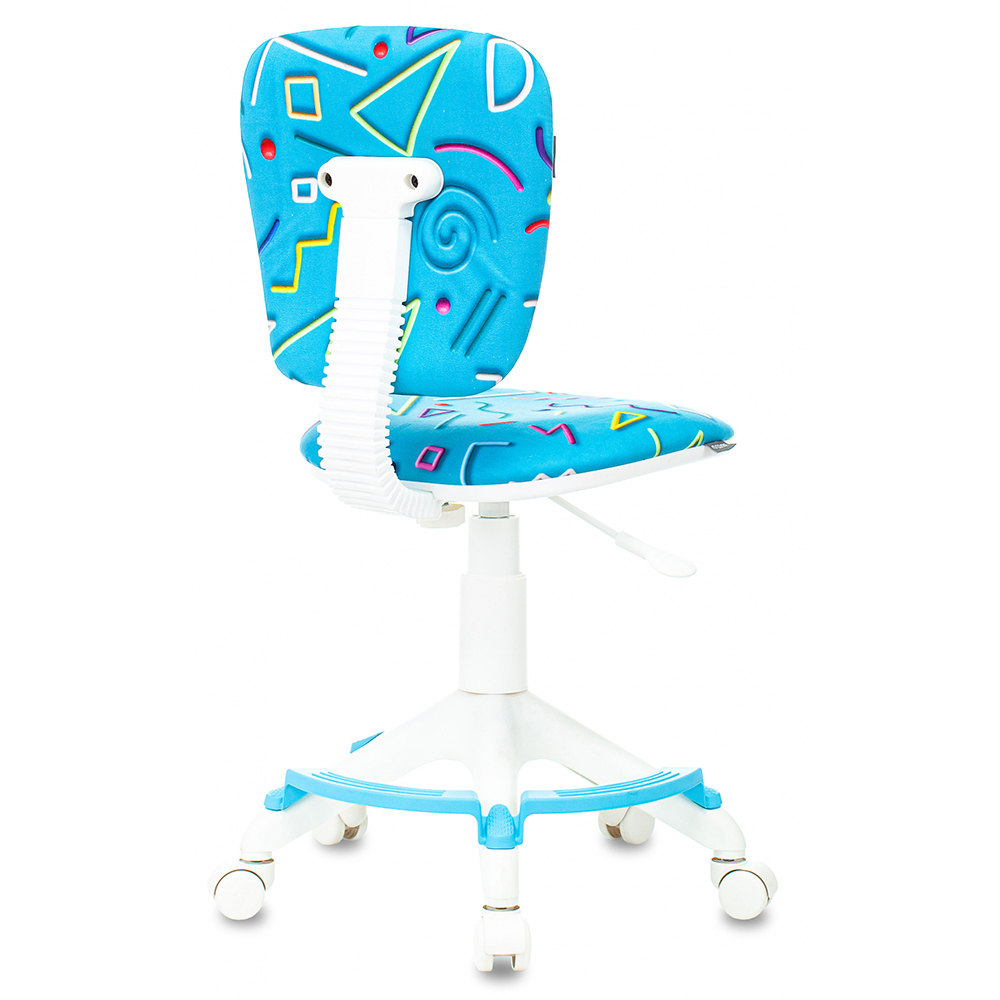 Кресло детское "Бюрократ CH-W204/F", ткань, пластик, голубой Sticks 06 - 4