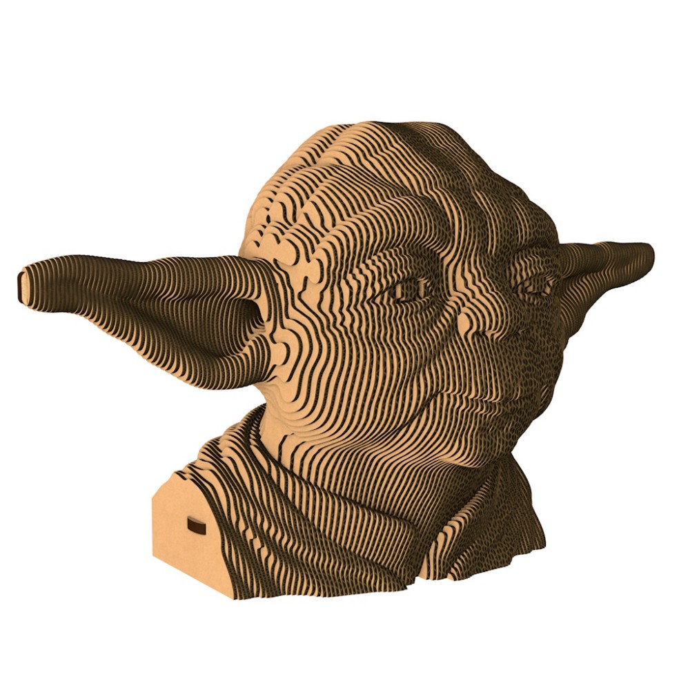 Пазл картонный 3D "Бюст Йода"
